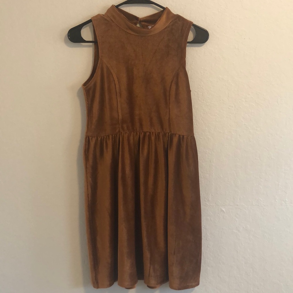 Brown Soft corduroy dress